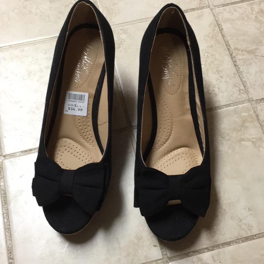 Wedge Peep Toe Shoes